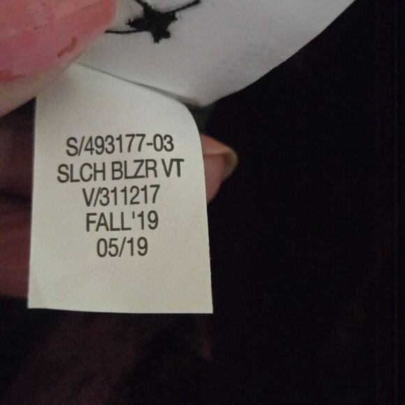 Banana Republic Sour Cherry Velvet Blazer Hayden Pull On Pants Size 2/M - Picture 15 of 15